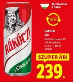 Lidl Rákóczi Sor ajánlat