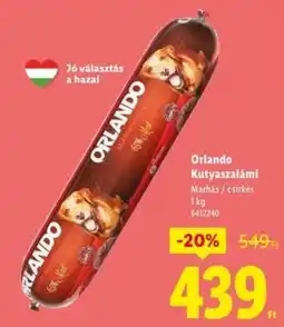Lidl Orlando Kutyaszalámi ajánlat