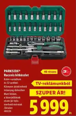 Lidl PARKSIDE Racsnis bitkészlet ajánlat