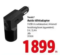 Lidl Tronic Autós töltőadapter ajánlat