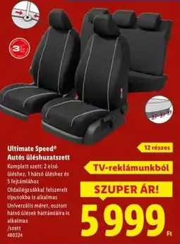 Lidl Ultimate Speed Autós üléshuzatszett ajánlat