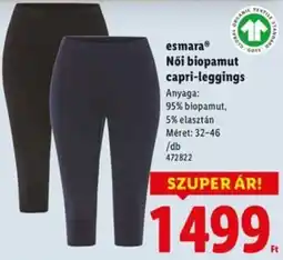 Lidl Esmara Női biopamut capri-leggings ajánlat