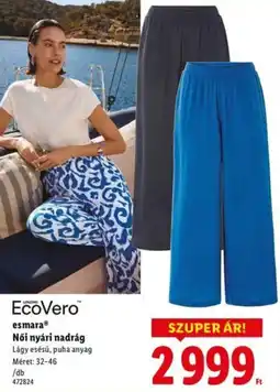 Lidl EcoVero esmara Női nyári nadrág ajánlat