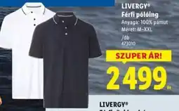 Lidl LIVERGY Férfi pólóing ajánlat
