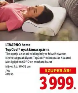 Lidl LIVARNO home TopCool nyaktámaszpárna ajánlat