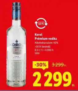 Lidl Korol Prémium vodka ajánlat