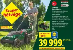 Lidl PARKSIDE Akkus fűnyíró ajánlat