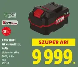 Lidl PARKSIDE Akkumulátor, 4 Ah ajánlat