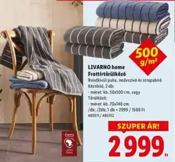 Lidl LIVARNO home Frottírtörülköző ajánlat
