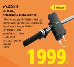 Lidl CRIVIT Telefon- / powerbank tartó készlet ajánlat
