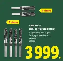 Lidl PARKSIDE HSS-spirálfúró készlet ajánlat