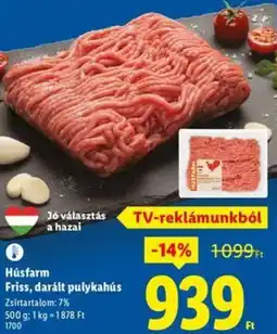 Lidl Húsfarm Friss, darált pulykahús ajánlat