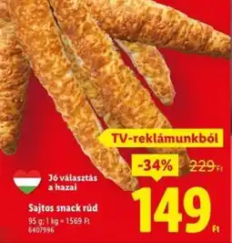 Lidl Sajtos snack rúd ajánlat