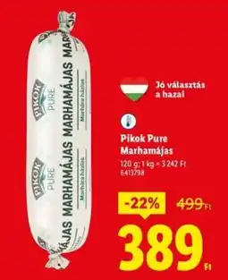 Lidl Pikok Pure Marhamájas ajánlat