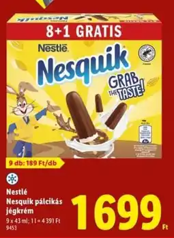 Lidl Nestlé Nesquik pálcikás jégkrém ajánlat