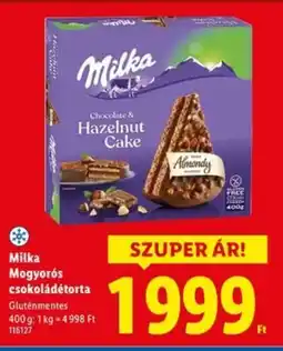 Lidl Milka Mogyorós csokoládétorta ajánlat