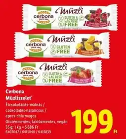 Lidl Cerbona Müzliszelet ajánlat