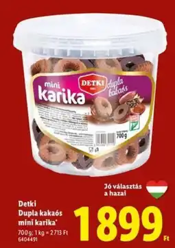 Lidl Detki Dupla kakaós mini karika ajánlat