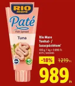 Lidl Rio Mare Tonhal-/ lazacpástétom ajánlat