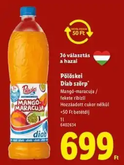 Lidl Pölöskei Diab szörp ajánlat