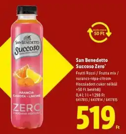 Lidl San Benedetto Succoso Zero ajánlat
