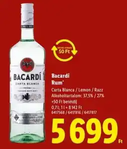 Lidl Bacardi Rum ajánlat