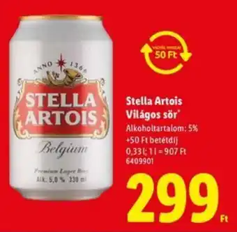Lidl Stella Artois Világos sör ajánlat