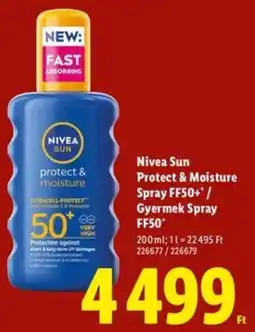 Lidl Nivea Sun Protect & Moisture Spray FF50+ / Gyermek Spray FF50 ajánlat