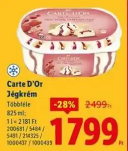 Lidl Carte D'Or Jégkrém ajánlat