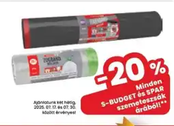 Interspar S-BUDGET és SPAR szemeteszsák ajánlat