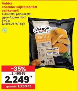 Interspar Valdor cheddar sajttal töltött csirkemell ajánlat