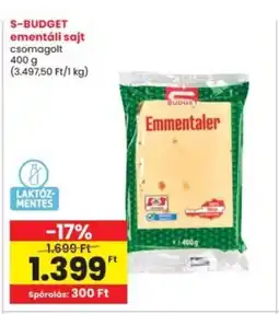 Interspar S-BUDGET ementáli sajt ajánlat