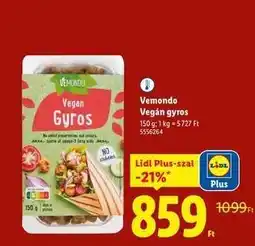 Lidl Vemondo Vegán gyros ajánlat
