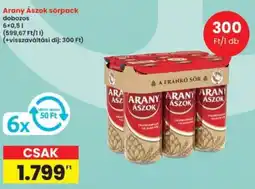 Interspar Arany Ászok sörpack ajánlat
