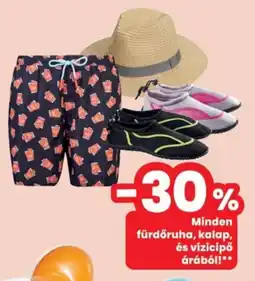 Fürdőruha, kalap, és vízicipő