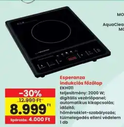 Interspar Esperanza indukciós főzőlap EKH011 ajánlat