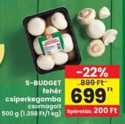 Interspar S-BUDGET fehér csiperkegomba ajánlat