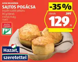 ALDI Azon Melegében Sajtos pogácsa ajánlat