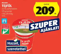 ALDI Milsani tejföl ajánlat