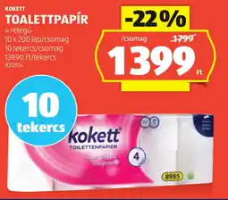 ALDI Kokett toalettpapír ajánlat