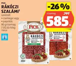 ALDI Pick Rákóczi szalámi ajánlat