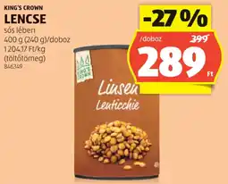 ALDI King's Crown Lencse ajánlat