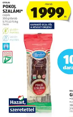 ALDI Gyulai Pokol szalámi ajánlat