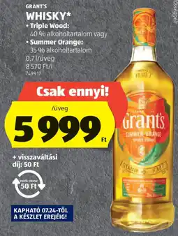 ALDI Grant's Whisky ajánlat