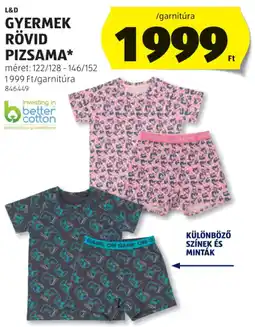 ALDI L&D Gyermek rövid pizsama ajánlat