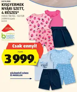 ALDI Lily & Dan kisgyermek nyári szett ajánlat