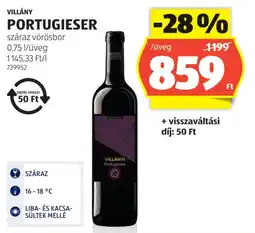 ALDI Villány portugieser ajánlat