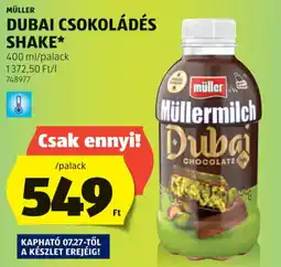 ALDI Müller Dubai csokoládés shake ajánlat