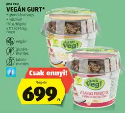 ALDI Just Veg! Vegán gurt ajánlat