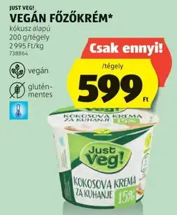 ALDI Just veg! Vegán főzőkrém ajánlat